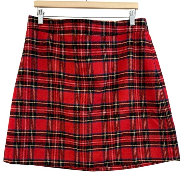 J. CREW A-Line Tartan Mini Skirt Size 16 NEW - Picture 5 of 9